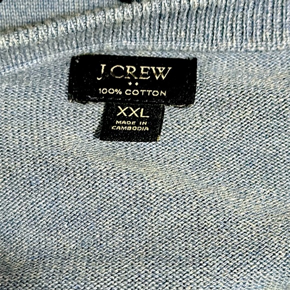 J.Crew Factory Cotton crewneck sweater-tee in heather periwinkle - Picture 6 of 7